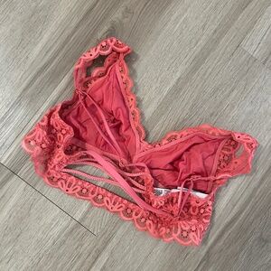 Victorias Secret Lace Coral Brallette Size Small NWOT